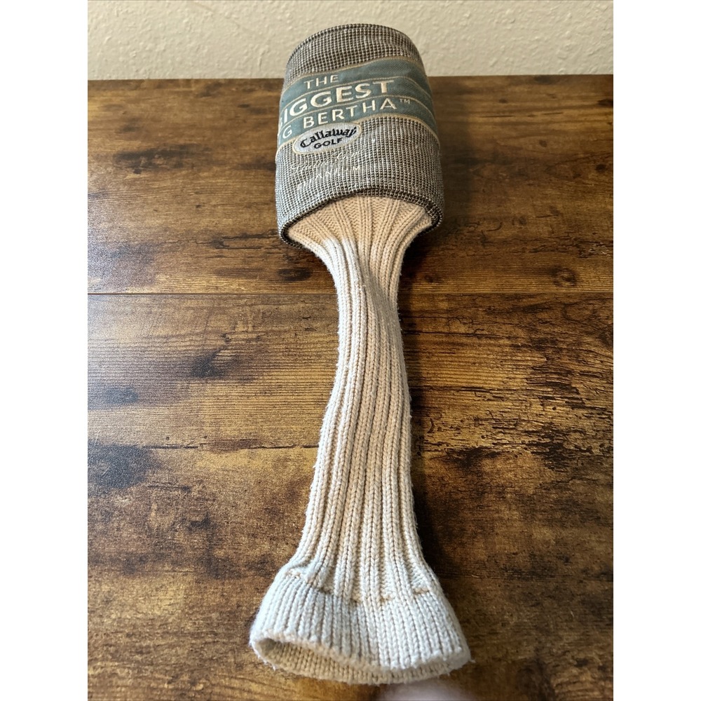 CALLAWAY GOLF THE BIGGEST BIG BERTHA #1 Head Cover Green/Tan Ladies Gem Titanium
